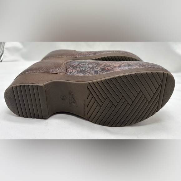 Dansko Professional Tooled Clogs Brown Floral Women's EUR 40 US 9.5/10 - Picture 6 of 6